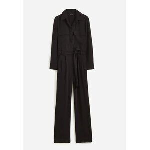 Madewell Tie-Waist Straight-Leg Jumpsuit Women's Size 12 in Black New With Tags!